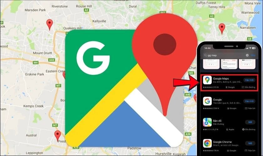 Đảm bảo Google Maps luôn được cập nhật phiên bản mới nhất để tối ưu trải nghiệm