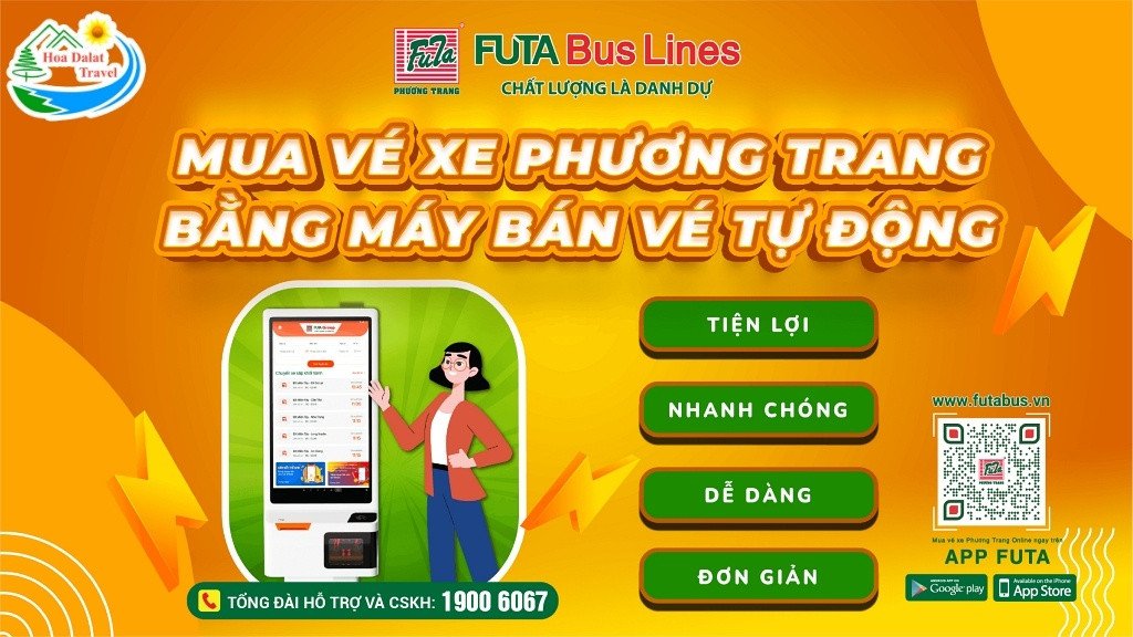 Đặt mua vé xe Phương Trang qua máy bán vé tự động