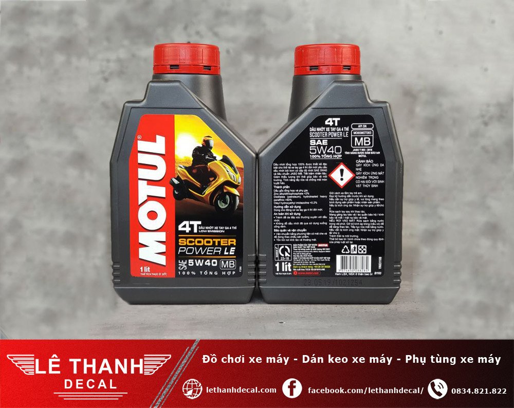 Dầu nhớt tổng hợp cho xe tay ga Motul Power LE
