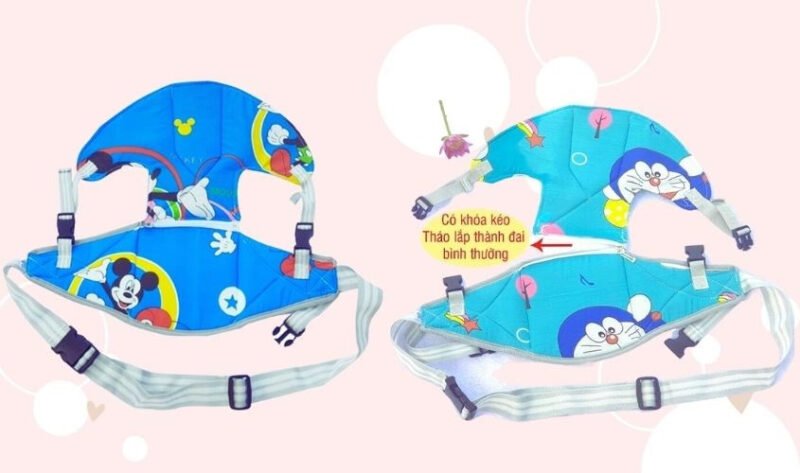 Dây đai giữ an toàn cho bé khi đi xe máy với thiết kế đệm lưng và dây đai chắc chắn