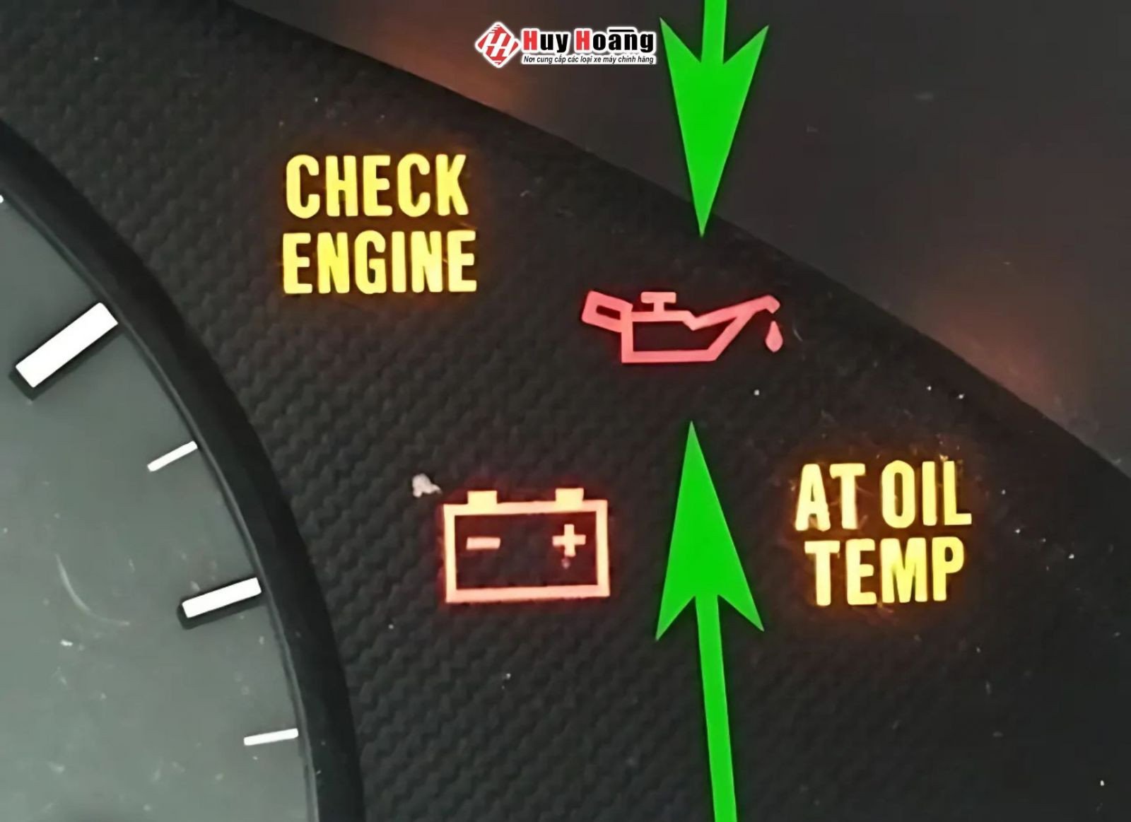 Đèn báo áp suất dầu động cơ trên bảng đồng hồ xe SH