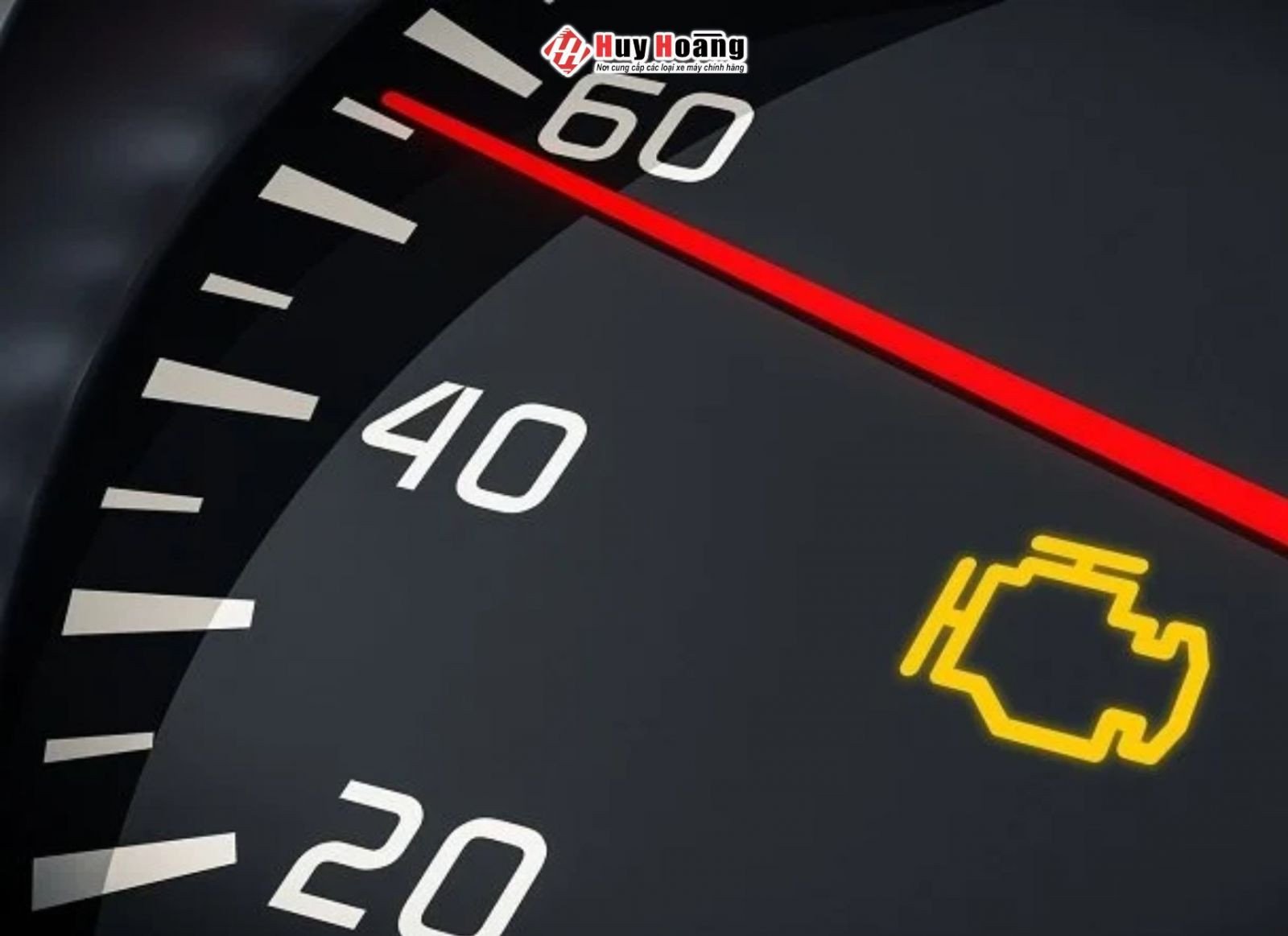 Đèn báo lỗi động cơ trên bảng đồng hồ xe máy hiện đại
