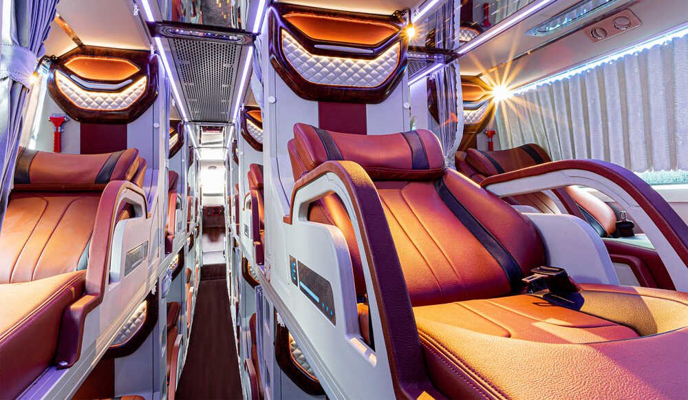 Ghế nằm tiện nghi và êm ái là điểm cộng lớn của dịch vụ