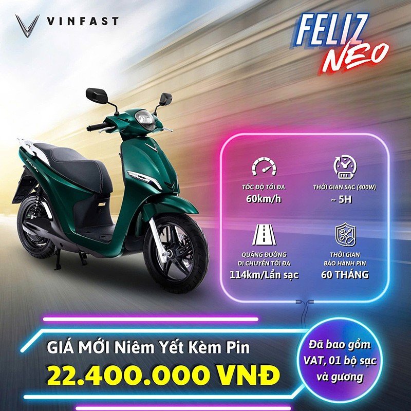 Giá xe máy điện VinFast Feliz Neo tháng 6/2025