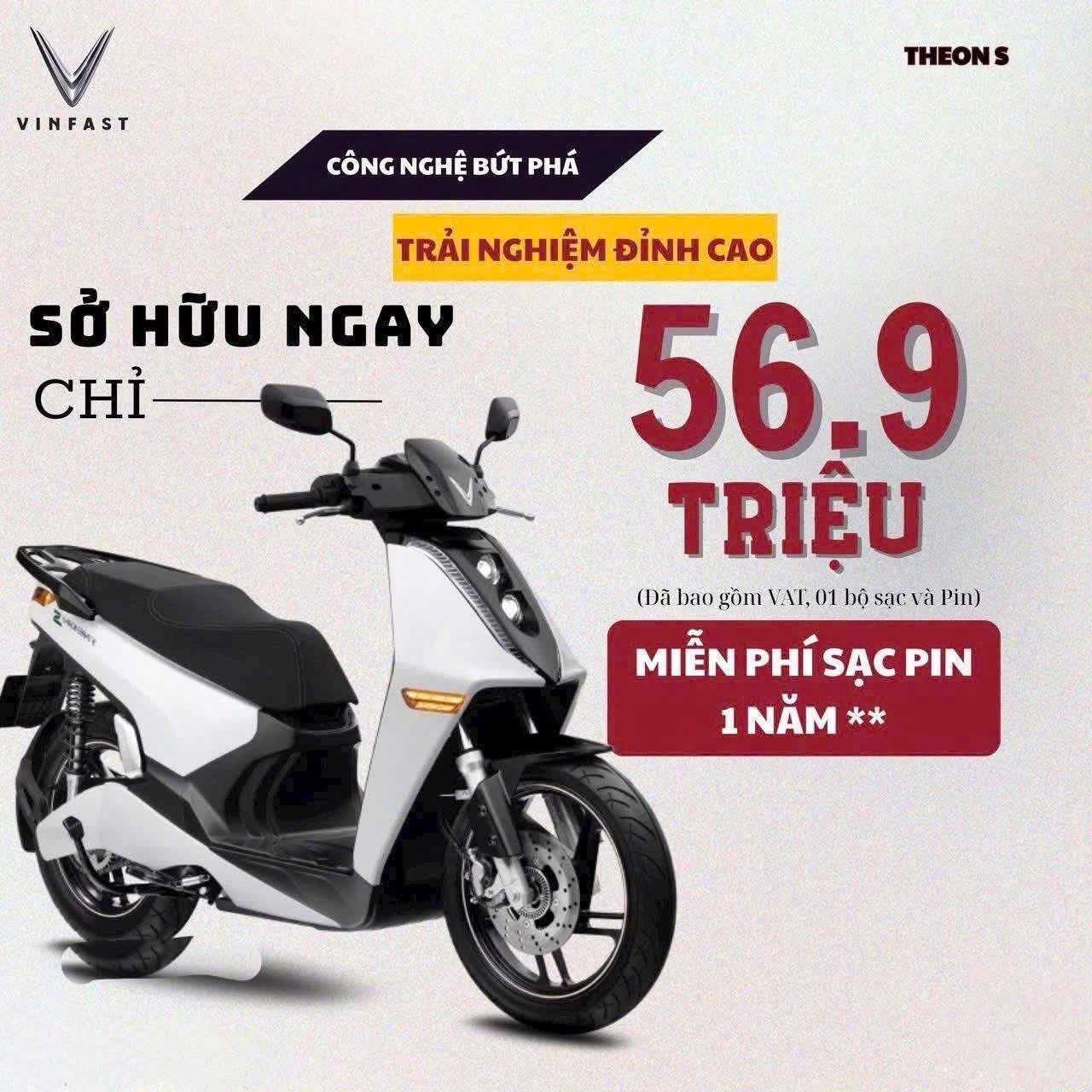 Giá xe máy điện VinFast Theon S tháng 6/2025