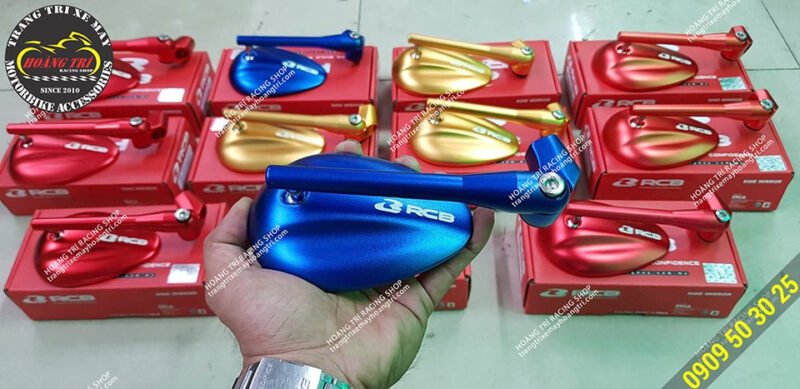 Gương chiếu hậu xe máy kiểu dáng thể thao, phản chiếu rõ nét