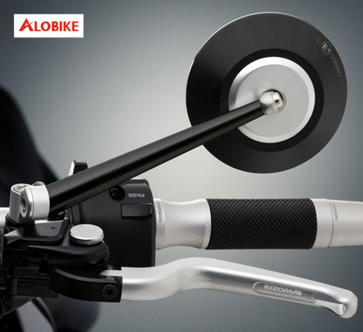 Gương xe máy thời trang mặt tròn mang lại vẻ ngoài cổ điển và sang trọng