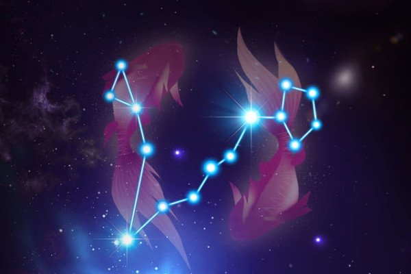 Hai chú cá biểu tượng của cung Song Ngư bơi ngược chiều