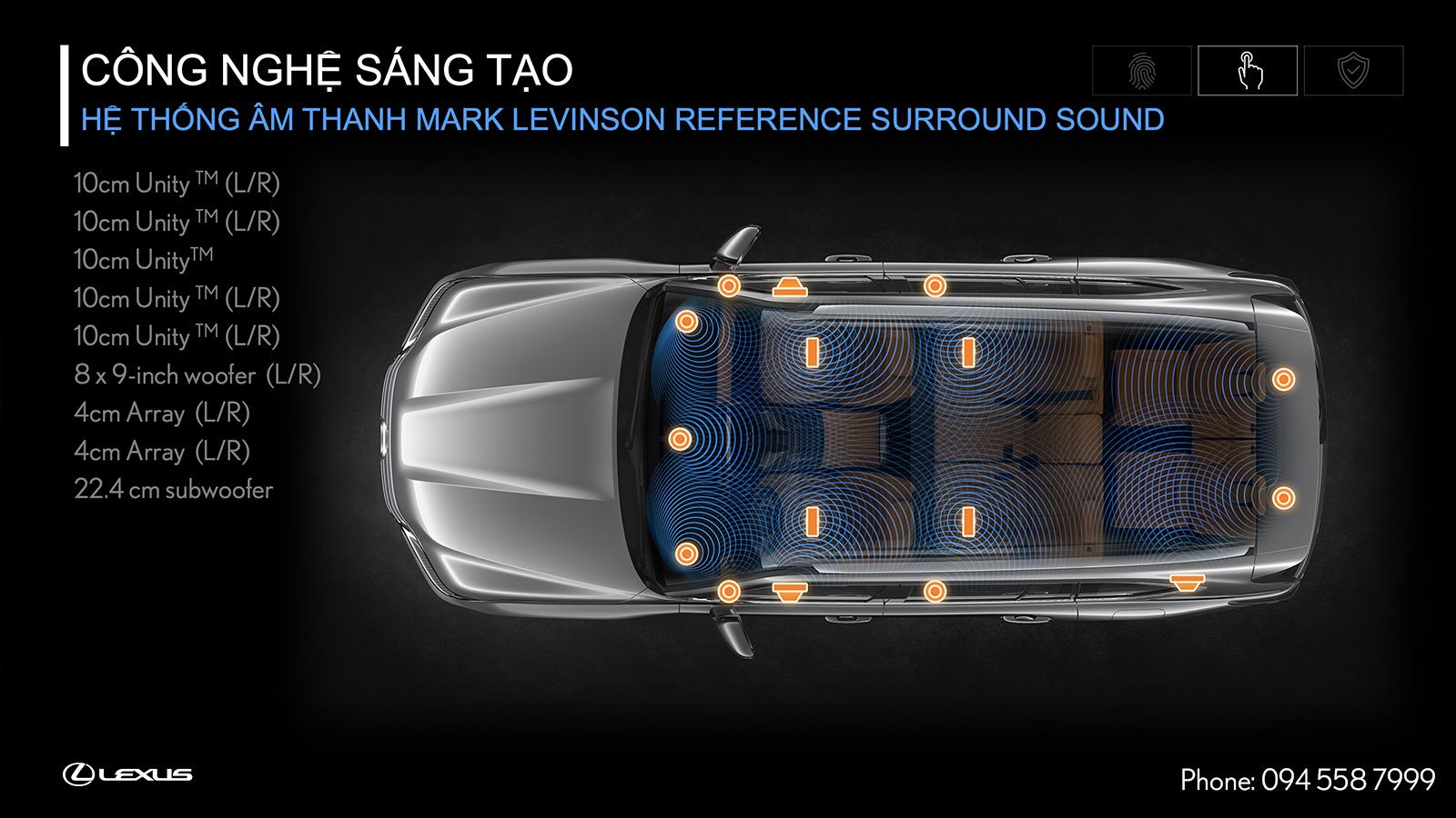 Hệ thống 25 loa Mark Levinson trên xe Lexus LX 600
