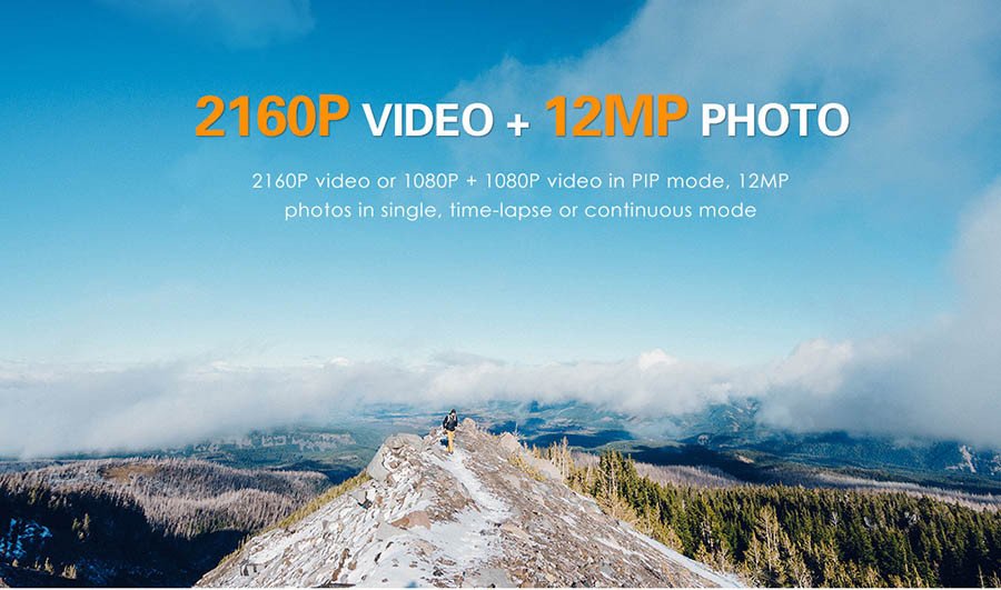 Hệ thống hai camera tách biệt của Gitup G3 Duo Pro cho góc quay đa dạng