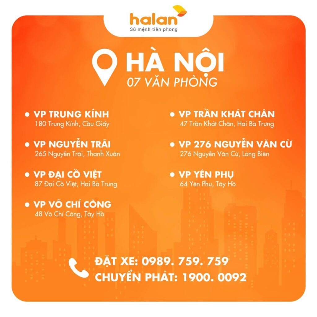 Hệ thống văn phòng giao nhận tại Hà Nội