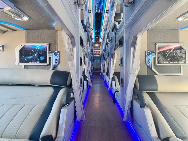 Hệ thống xe giường nằm hiện đại của nhà xe, cam kết mang lại sự thoải mái tối đa.