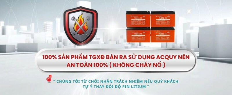 Hình ảnh banner về ắc quy xe điện an toàn