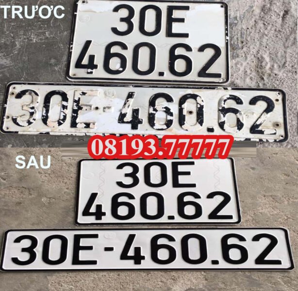 Hình ảnh biển số xe máy bị mờ và cần được làm mới