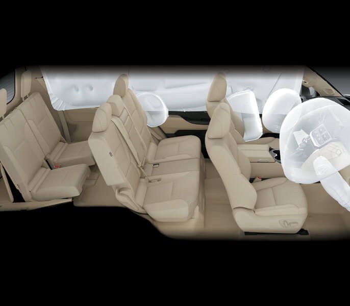 Hình ảnh các trang bị an toàn như túi khí và hệ thống chống bó cứng phanh ABS được trang bị trên xe