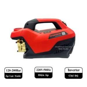 Hình ảnh cận cảnh đầu phun và báng súng của một máy rửa xe gia đình cầm tay