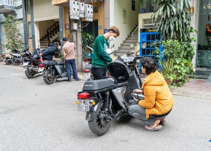 Hình ảnh chi phí đăng ký biển số xe điện