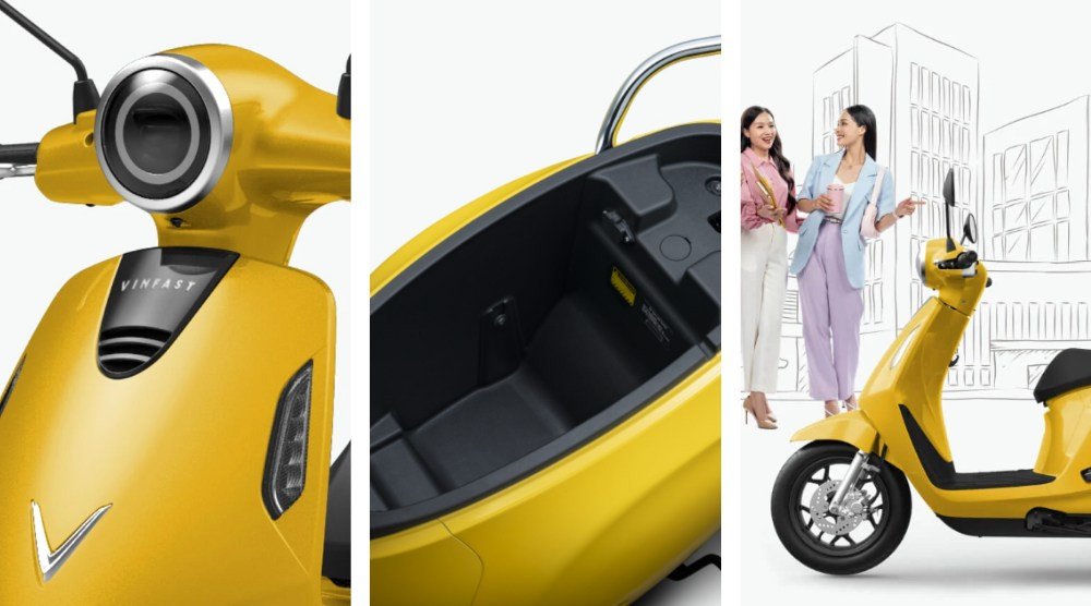 Hình ảnh chi tiết các bộ phận trên xe máy điện Vinfast Evo 200
