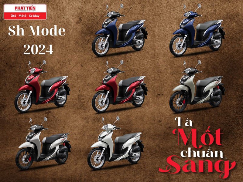 Hình ảnh chi tiết các phiên bản màu sắc của Honda SH Mode 2024