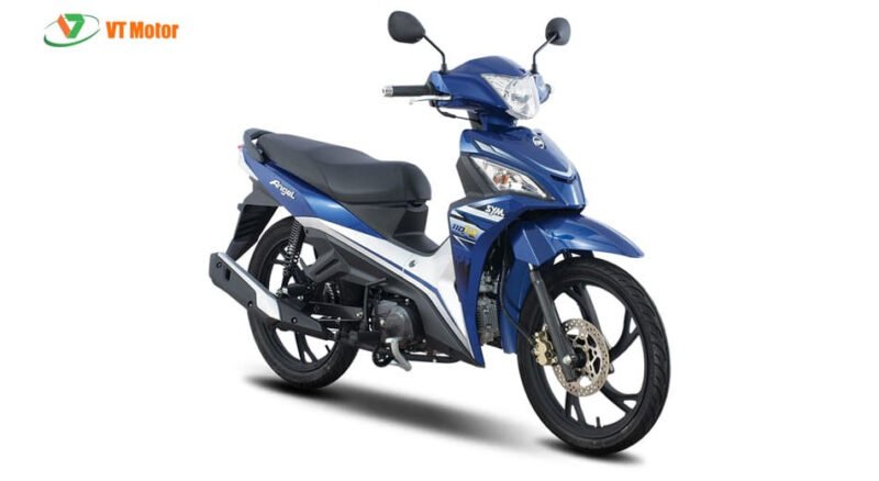 Hình ảnh chi tiết mặt trước của xe máy SYM Angel 110R với thiết kế đèn pha hài hòa
