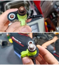 Hình ảnh chi tiết về bộ phận kim phun xăng điện tử của xe máy