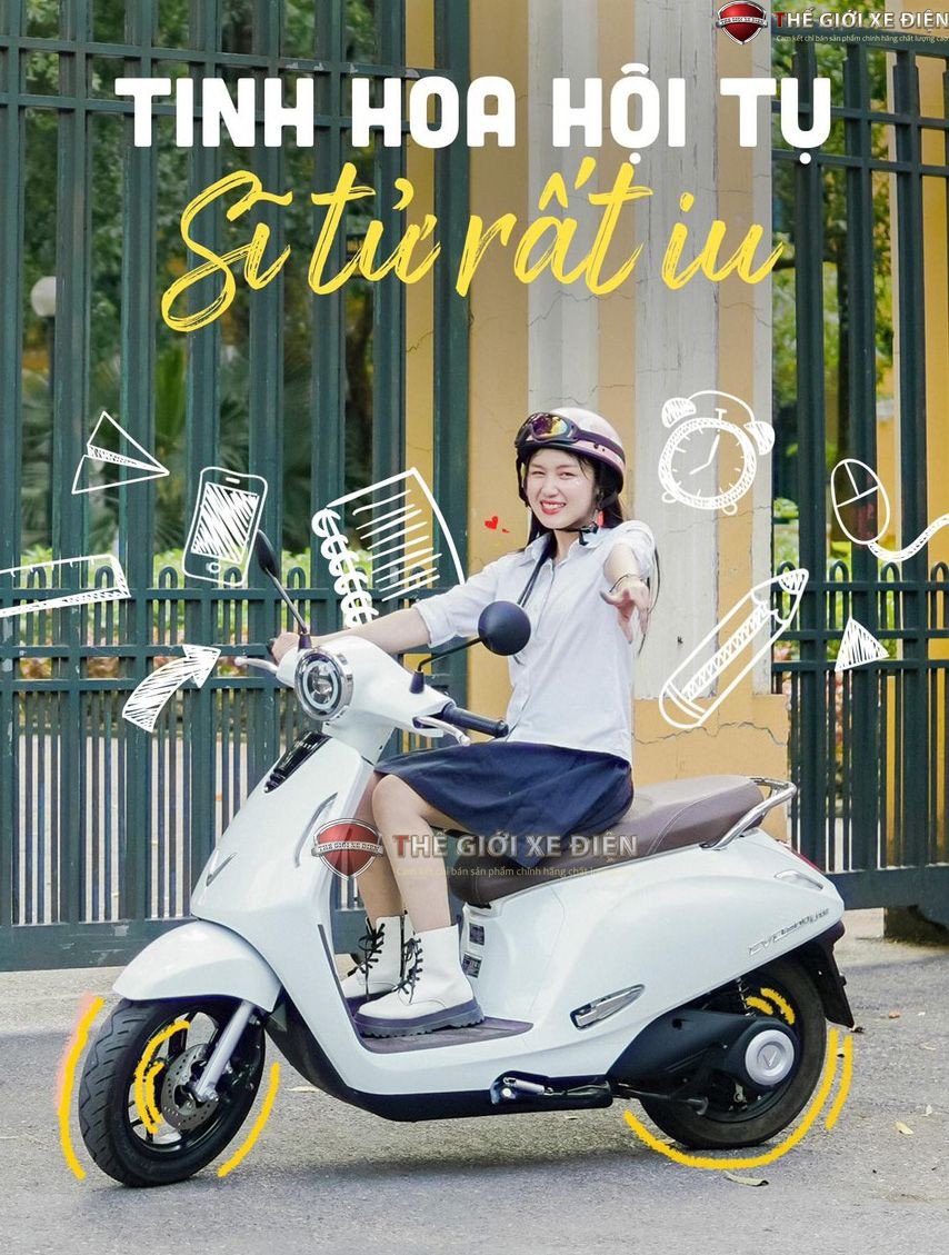 Hình ảnh chi tiết về thiết kế và màu sắc của mẫu xe điện VinFast Evo 200 Lite