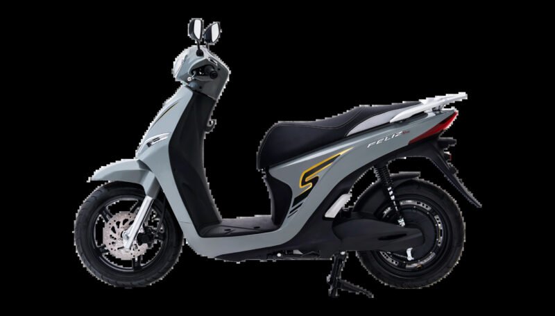 Hình ảnh chi tiết xe Vinfast Feliz Neo màu bạc thể hiện các góc cạnh thiết kế