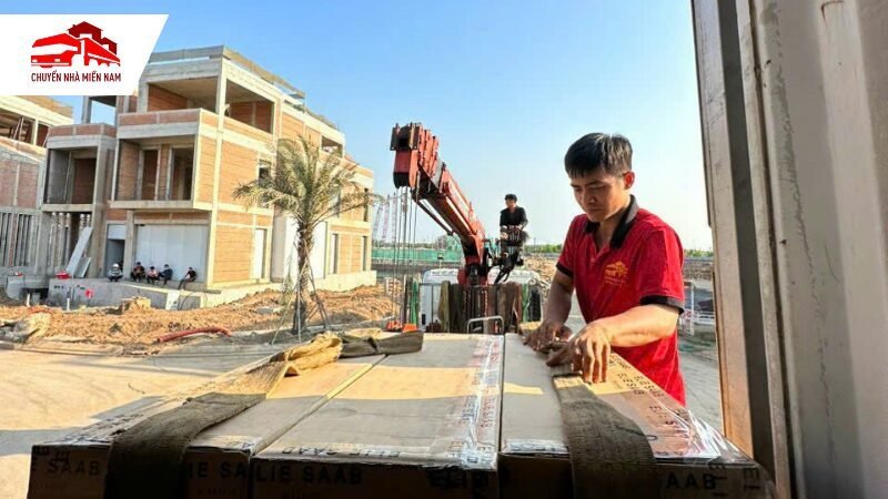 Hình ảnh đội ngũ kỹ thuật viên đang kiểm tra một chiếc xe cẩu chuyên dụng