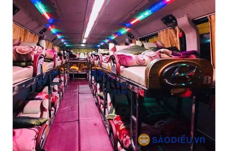 Hình ảnh giường nằm trên xe khách chất lượng cao trên cung đường du lịch