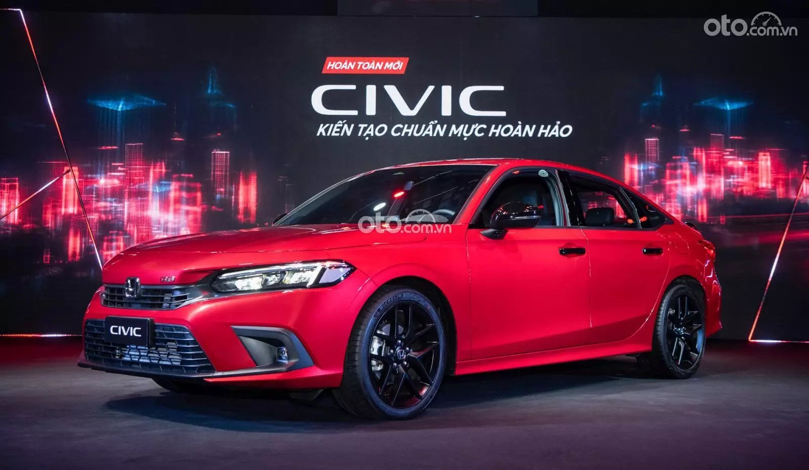 Hình ảnh Honda Civic thế hệ mới với thiết kế thể thao và đèn LED hiện đại