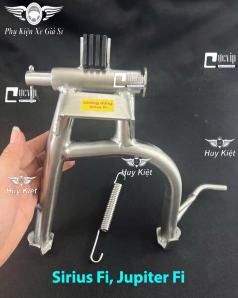 Hình ảnh minh họa các bộ phận của chân chống xe máy và lò xo đi kèm