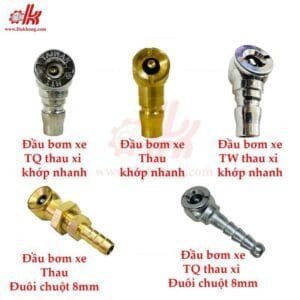 Hình ảnh minh họa các loại đầu bơm xe máy khác nhau