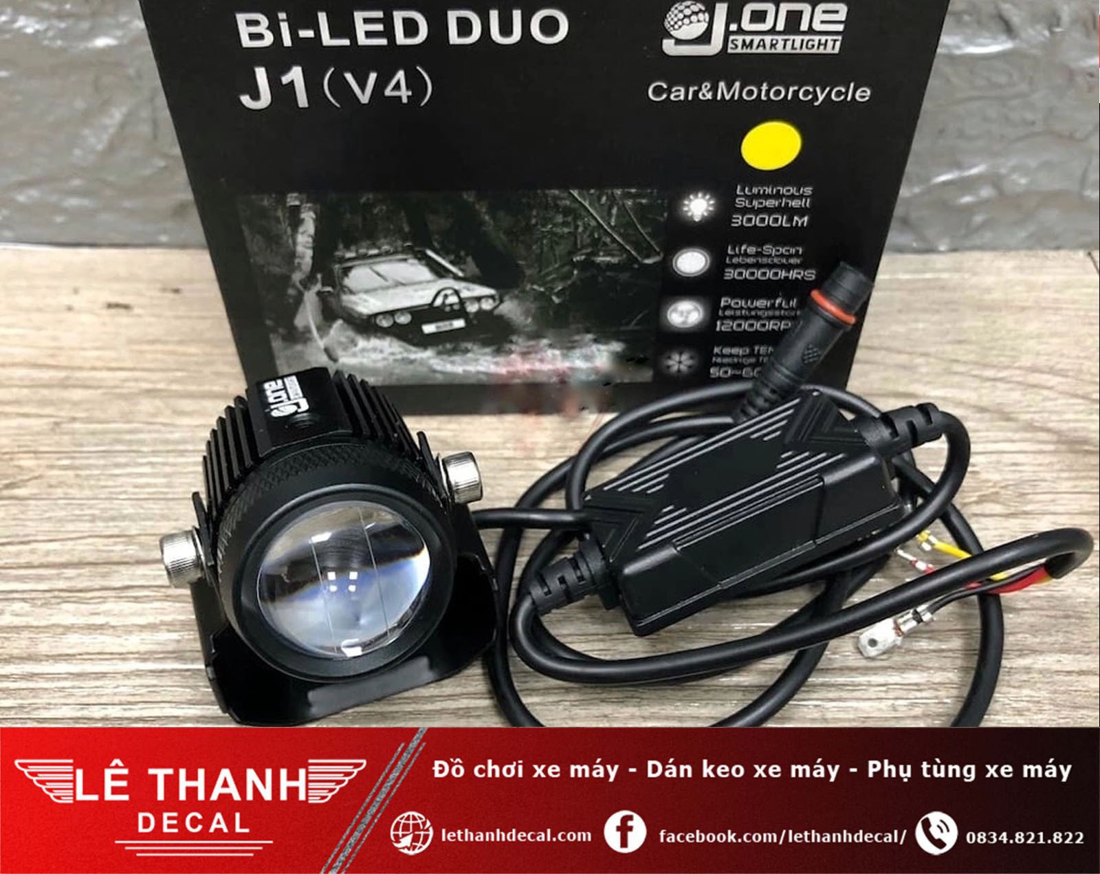 Hình ảnh minh họa các loại đèn trợ sáng LED nhỏ gọn được lắp đặt trên xe máy