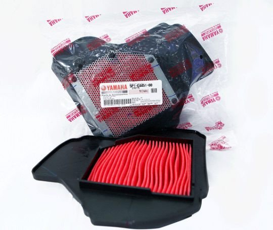 Hình ảnh minh họa các loại lọc gió xe máy khác nhau, bao gồm loại giấy và loại mút dầu