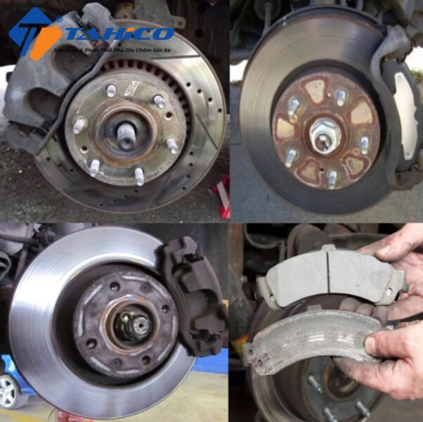 Hình ảnh minh họa các loại má phanh xe máy khác nhau