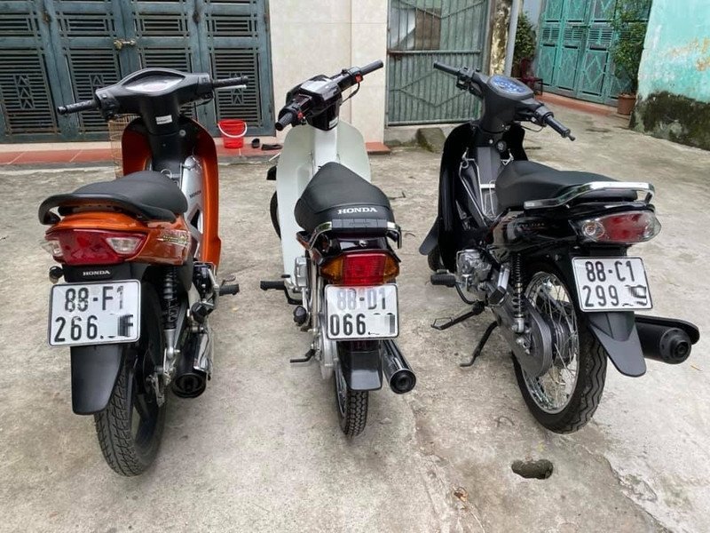 Hình ảnh minh họa các loại xe máy với ký hiệu 88 khác nhau tại Vĩnh Phúc