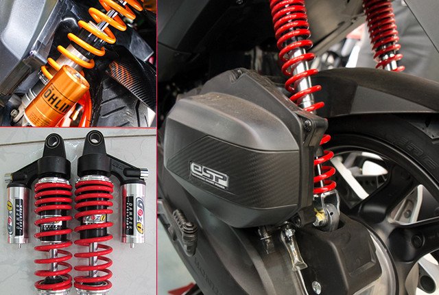 Hình ảnh minh họa các lỗi thường gặp khi phuộc nhún xe máy bị hỏng