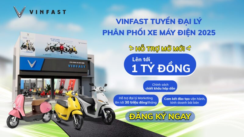 Hình ảnh minh họa các mẫu xe máy điện VinFast đang được trưng bày tại showroom
