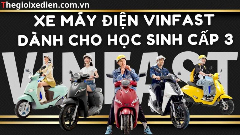 Hình ảnh minh họa các mẫu xe máy điện VinFast nhỏ gọn phù hợp với vóc dáng học sinh