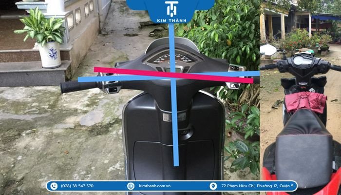 Hình ảnh minh họa các nguyên nhân khiến cổ xe máy bị lệch