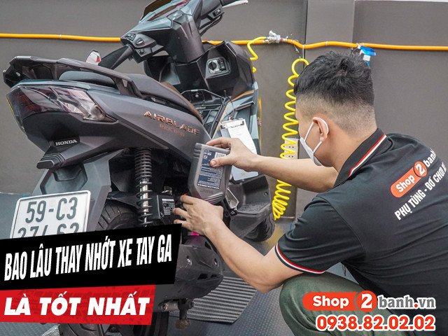 Hình ảnh minh họa chu kỳ thay nhớt xe tay ga theo loại dầu