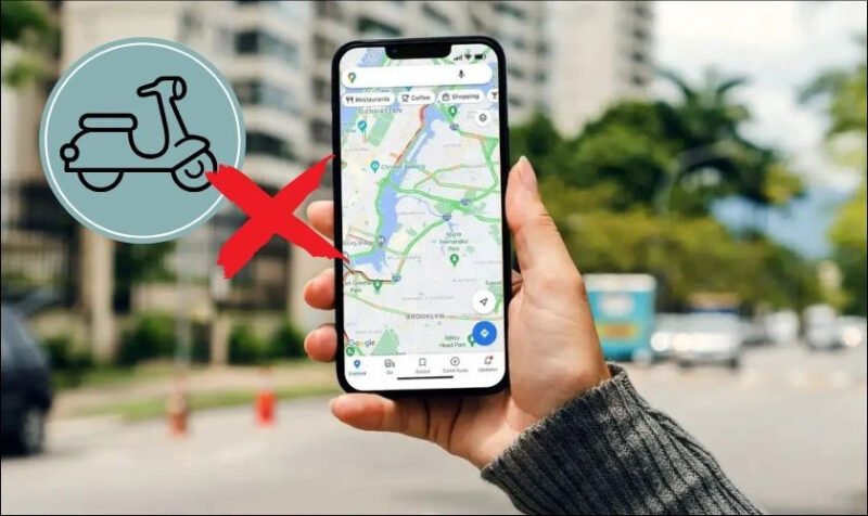 Hình ảnh minh họa giao diện Google Map trên điện thoại