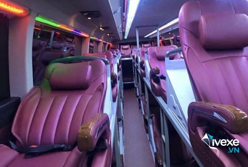 Hình ảnh minh họa không gian bên trong xe giường nằm 40 chỗ của nhà xe Hảo Cà Mau