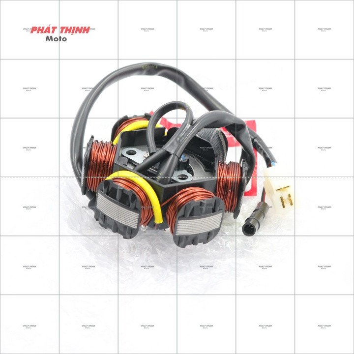 Hình ảnh minh họa khu vực lắp đặt cuộn phát điện dưới nắp máy xe máy