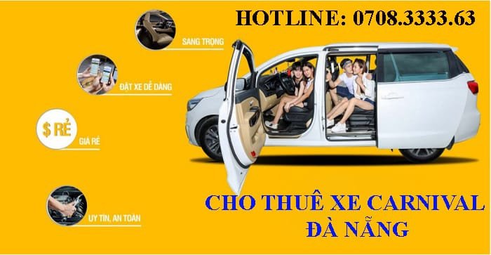 Hình ảnh minh họa một chiếc Kia Carnival màu đen sang trọng đang đỗ trên đường phố Đà Nẵng