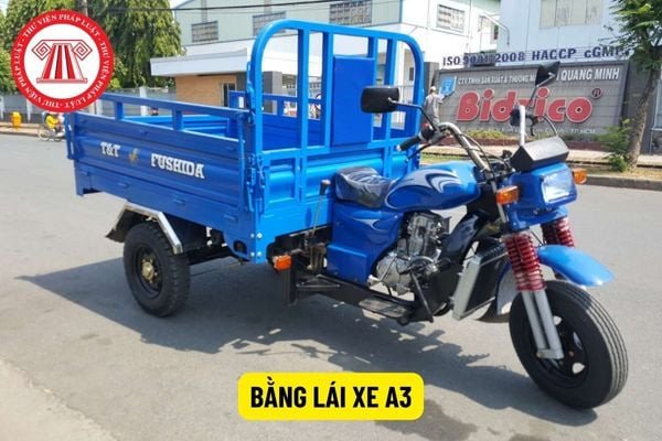 Hình ảnh minh họa người lái xe mô tô ba bánh hạng A3