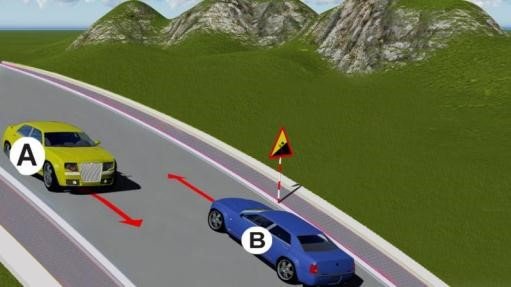 Hình ảnh minh họa phương tiện lên dốc được ưu tiên nhường đường so với xe xuống dốc