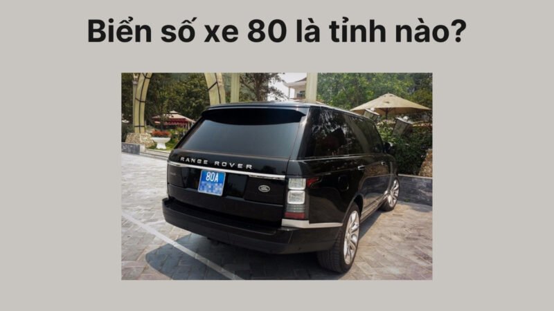 Hình ảnh minh họa phương tiện mang biển số xe 80 xanh trên đường