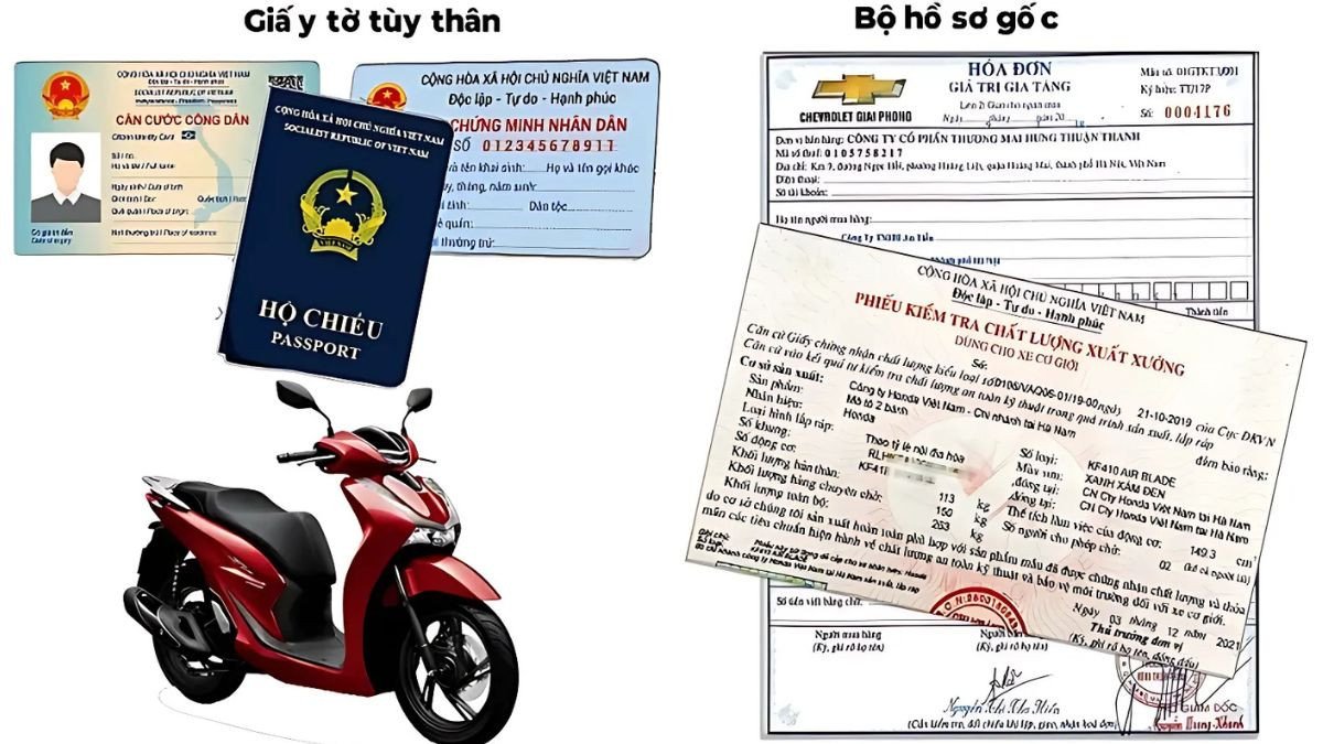 Hình ảnh minh họa quy trình chuẩn bị giấy tờ trước khi đi làm thủ tục đăng ký xe máy