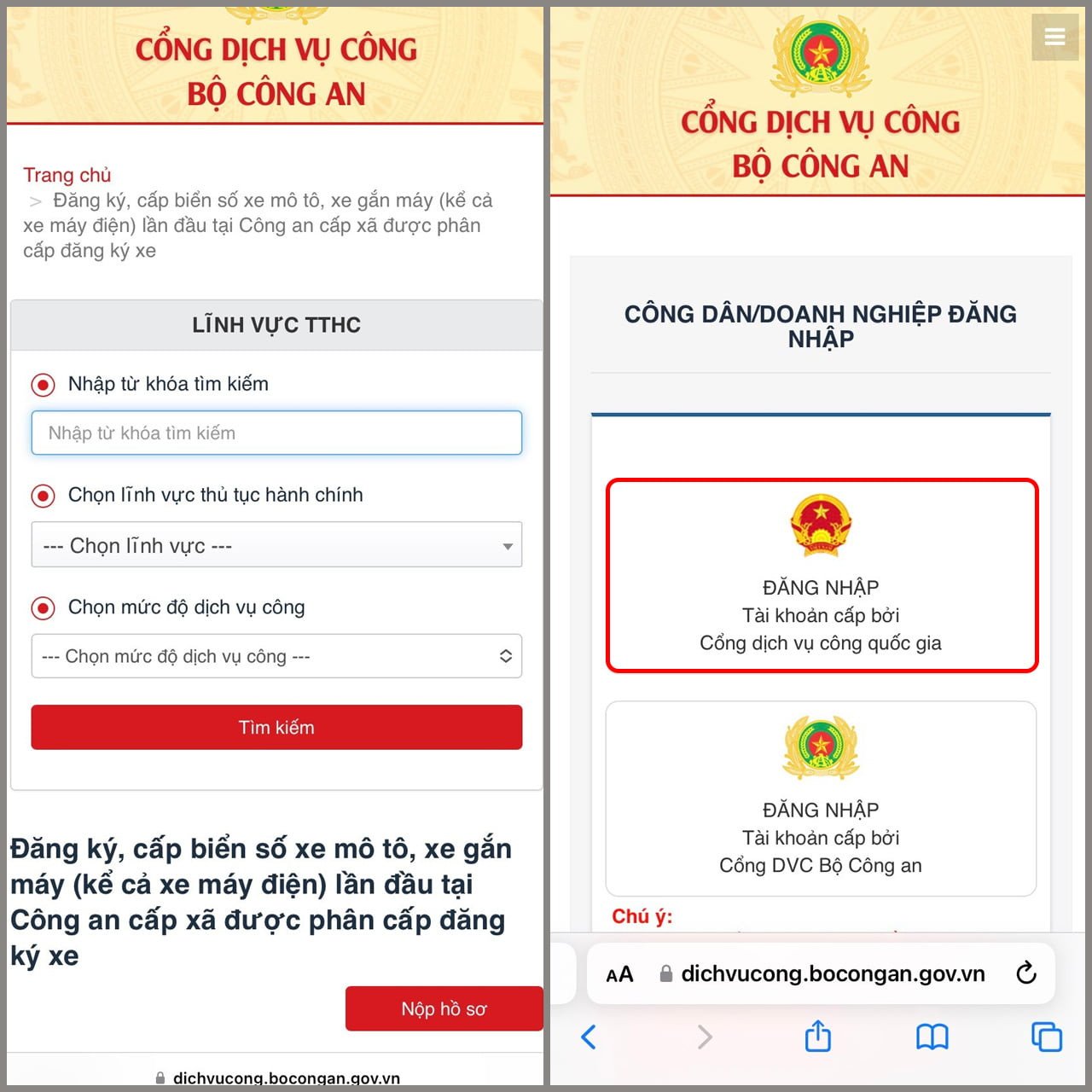 Hình ảnh minh họa quy trình đăng ký xe trực tuyến để nhận biển số mới